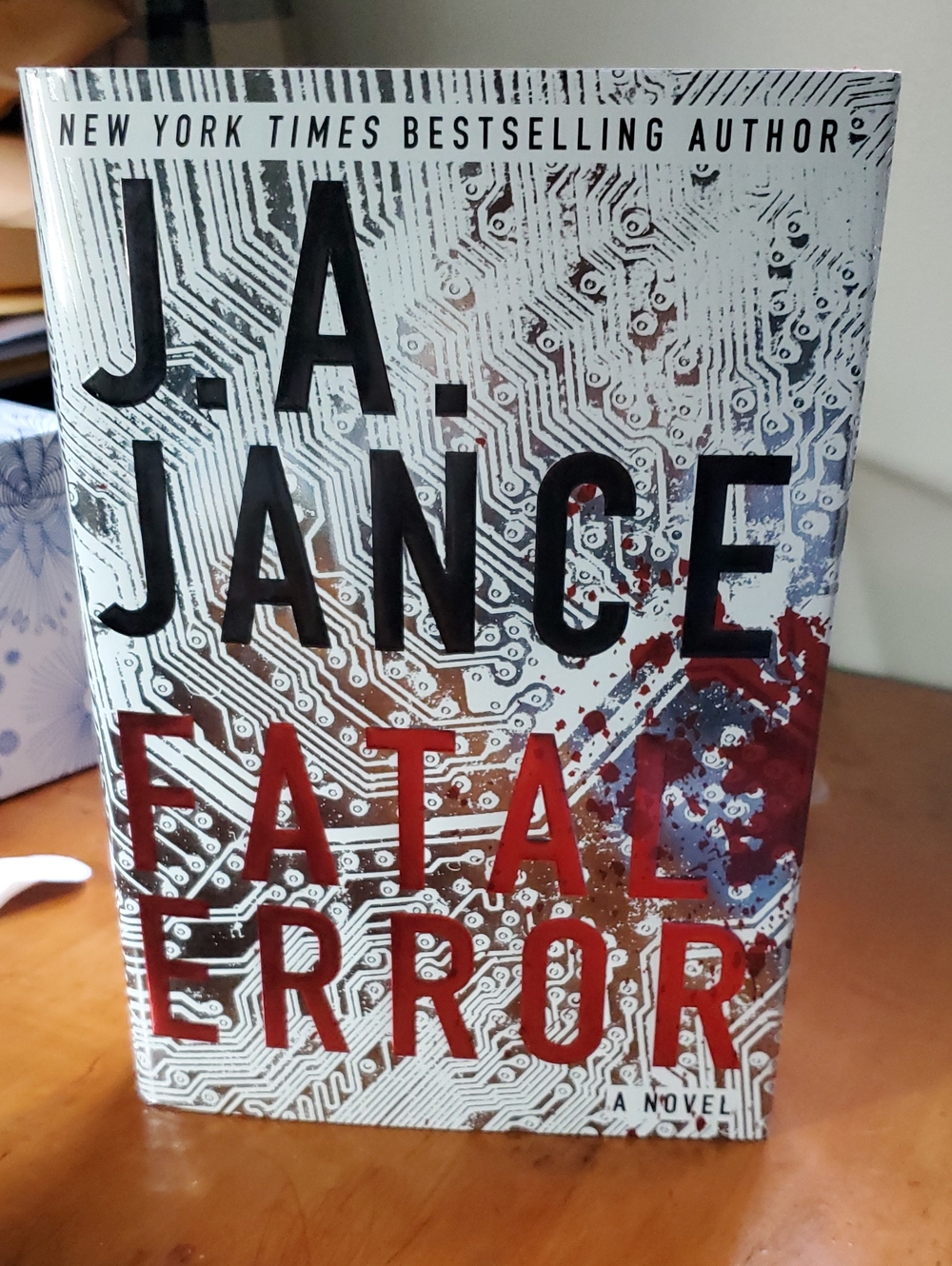 Fatal Error by J. A. Jance — Red & Silver Hardcover Coffee Table Book